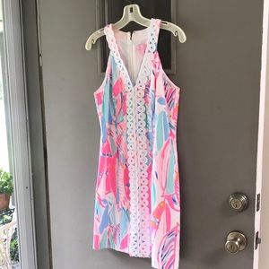 Darling light colored sail print “out to sea”.